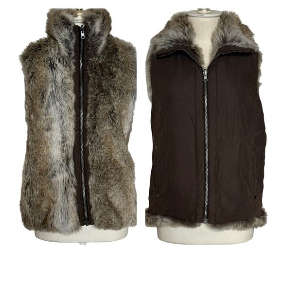 Weatherproof Garment Company Womens Reversible Faux Fur Vest Size Small - Picture 1 of 6